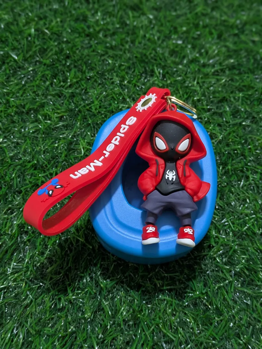 Black Spiderman Red Hoodie Keychain