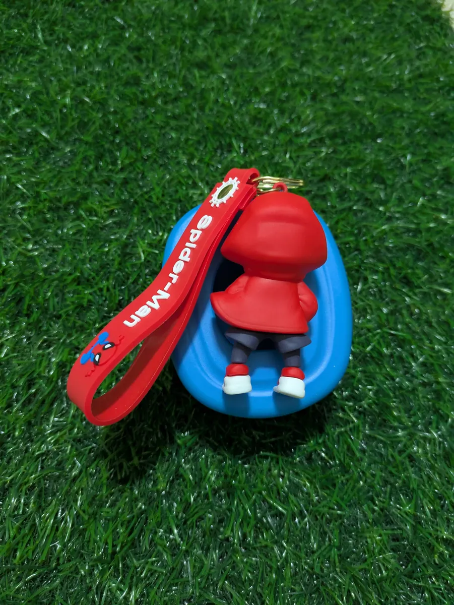 Black Spiderman Red Hoodie Keychain