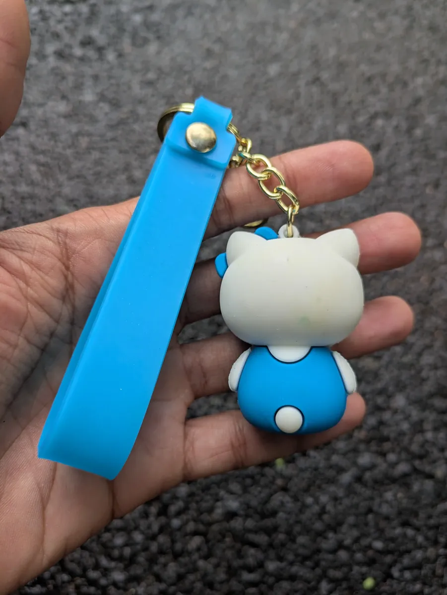 Blue Hello Kitty Keychain