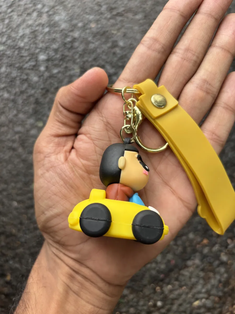 Car Driving Shinchan Keychain