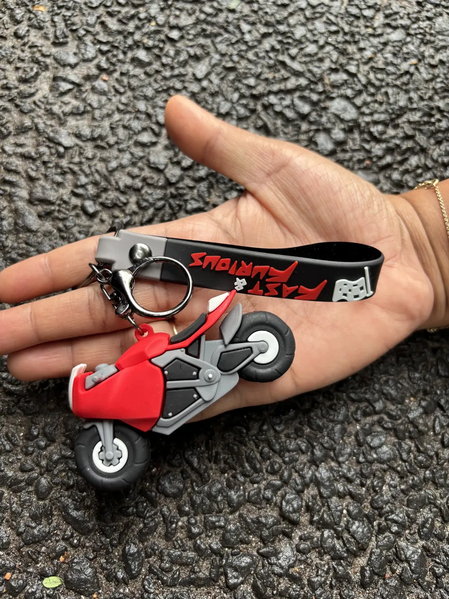 Red Fast & Furious Bike Keychain