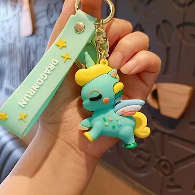 Green Unicorn Keychain