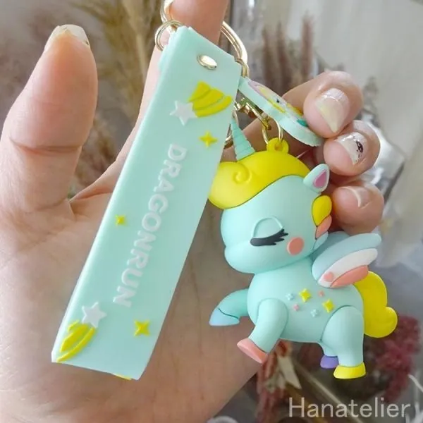 Green Unicorn Keychain