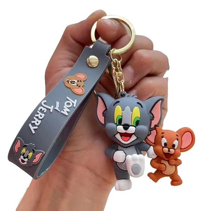 Happy Tom and Jerry Keychain