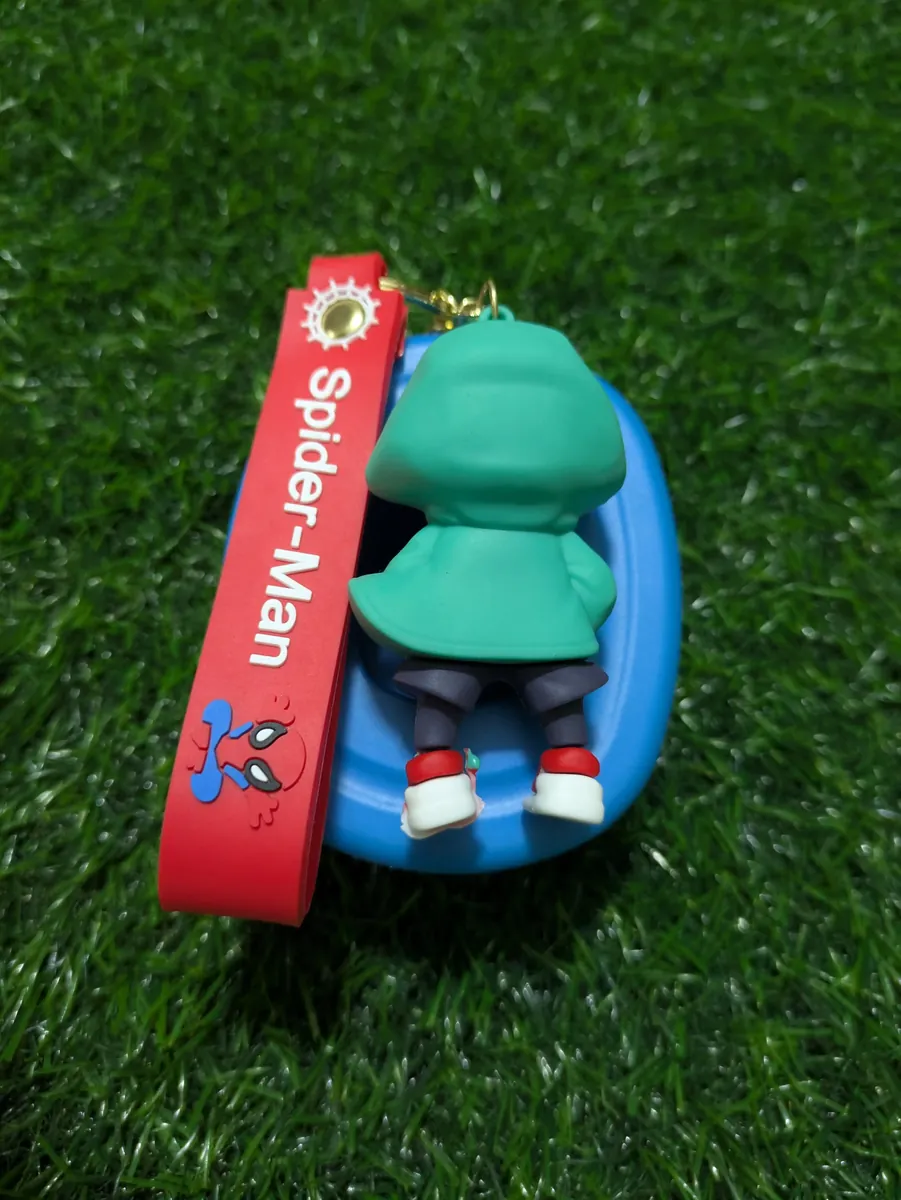 Red Spiderman Green Hoodie Keychain