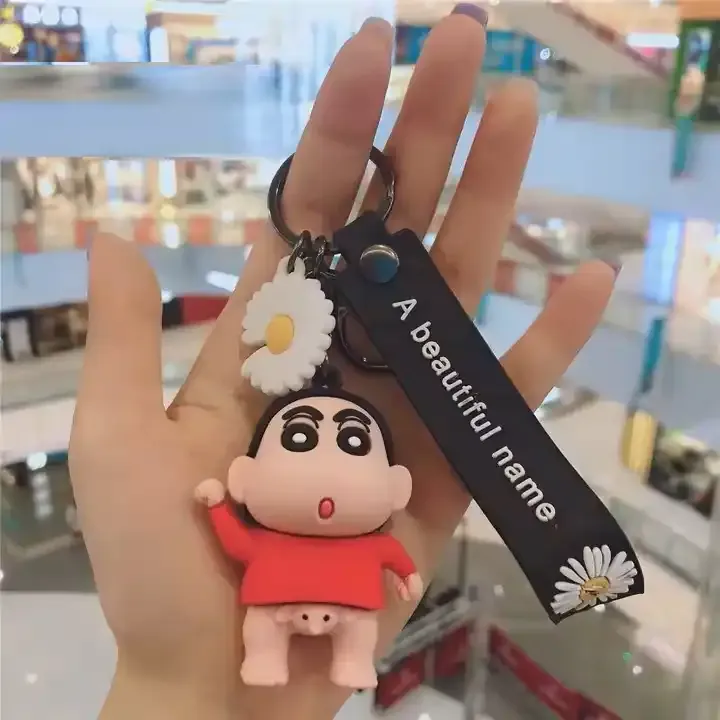Shinchan - Standing Red Dress Keychain