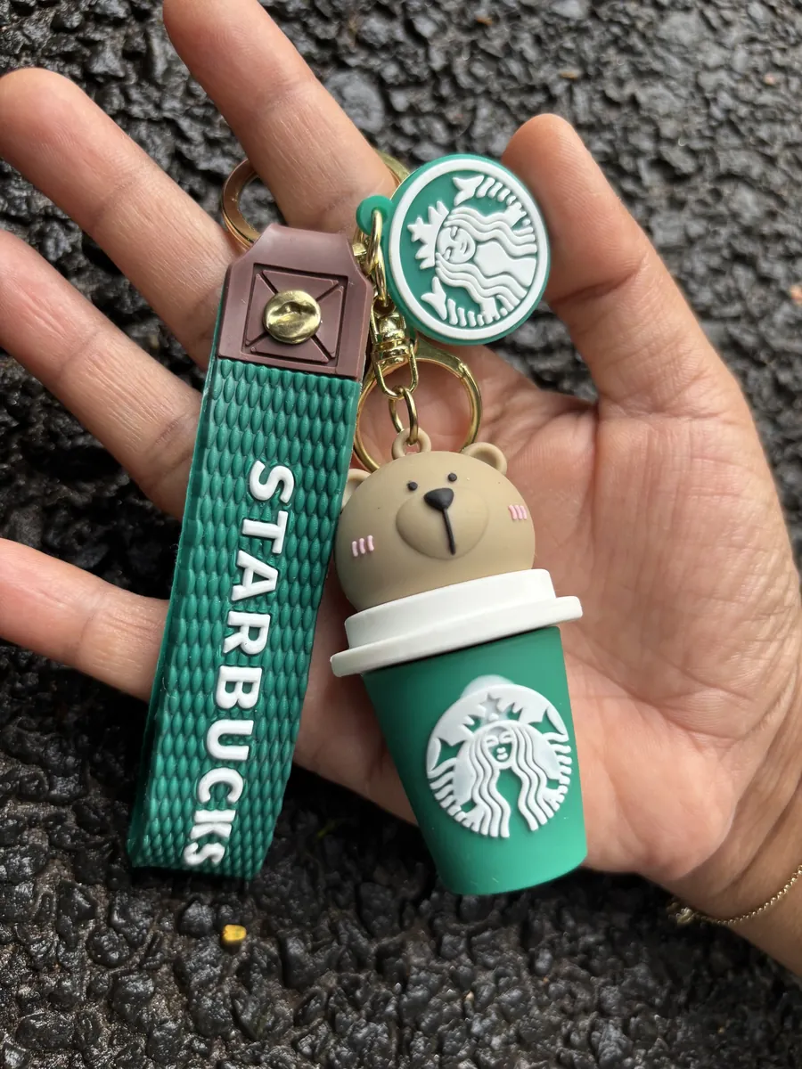 Starbucks Bear in Coffee Cup Keychain