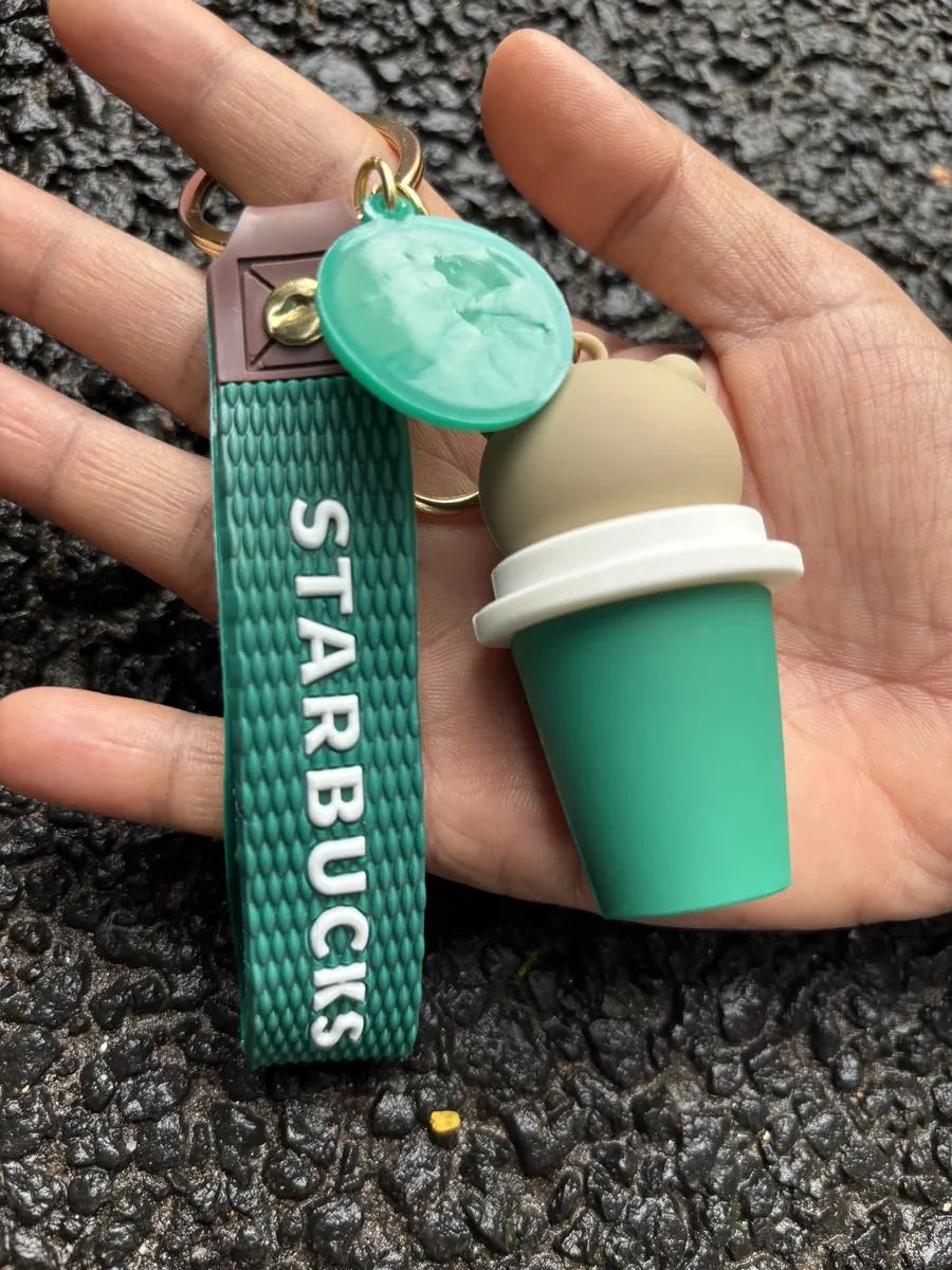 Starbucks Bear in Coffee Cup Keychain