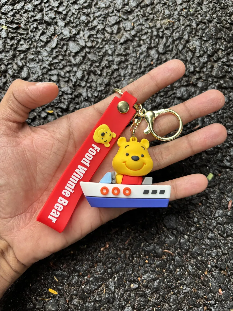 Winnie The Pooh in Ship Keychain