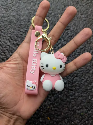 Pink Hello Kitty Keychain